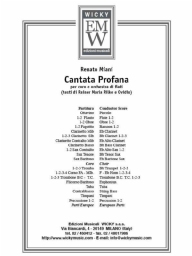 Score and Parts Sacred Music Cantata Profana