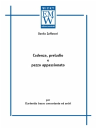 Score and Parts Clarinet Cadenza, Preludio e Pezzo Appassionato